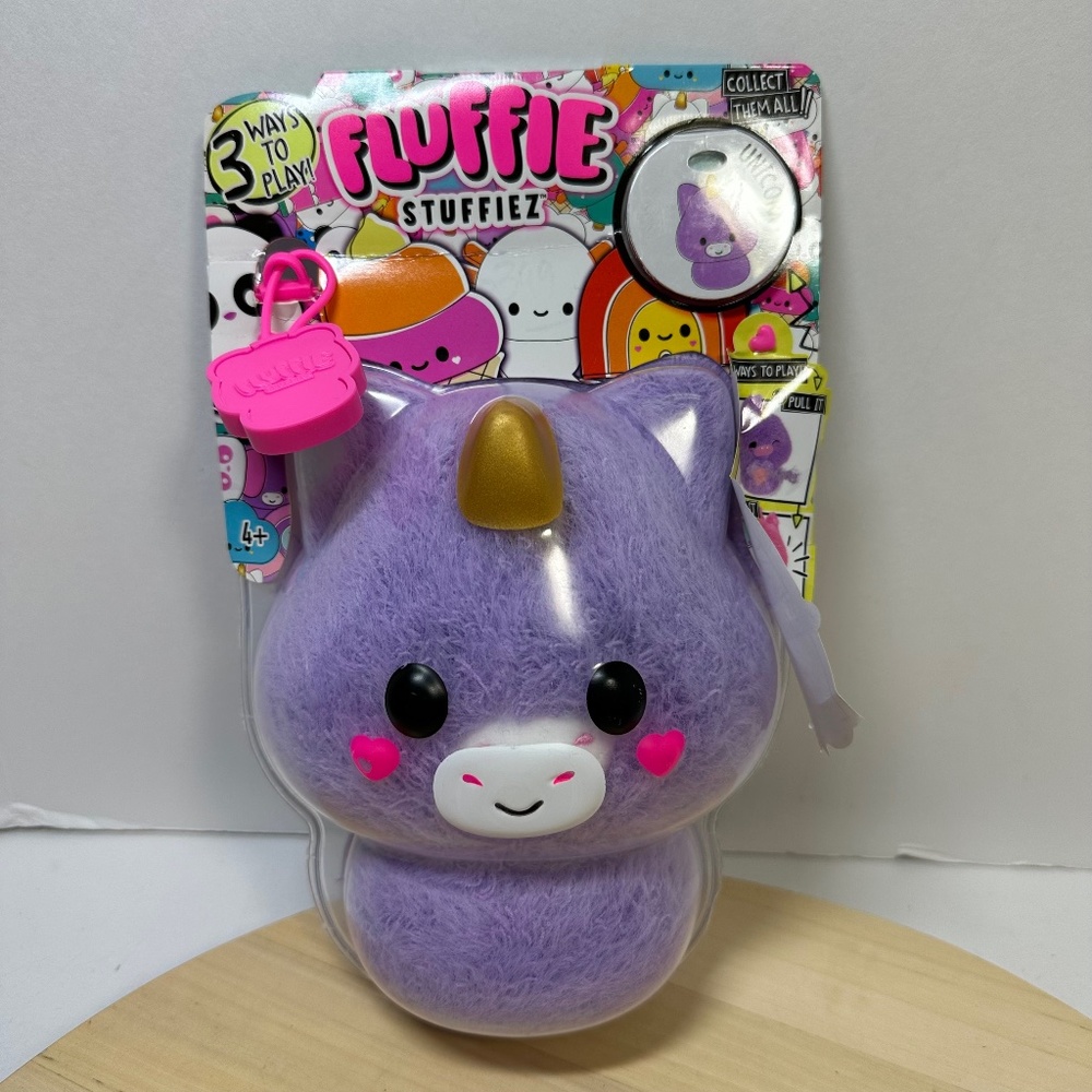 Fluffie Stuffiez UNICORN Purple Surprise Reveal Unboxing Collectible Plush New
